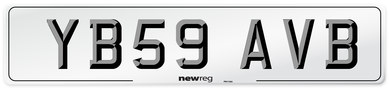 YB59 AVB Number Plate from New Reg